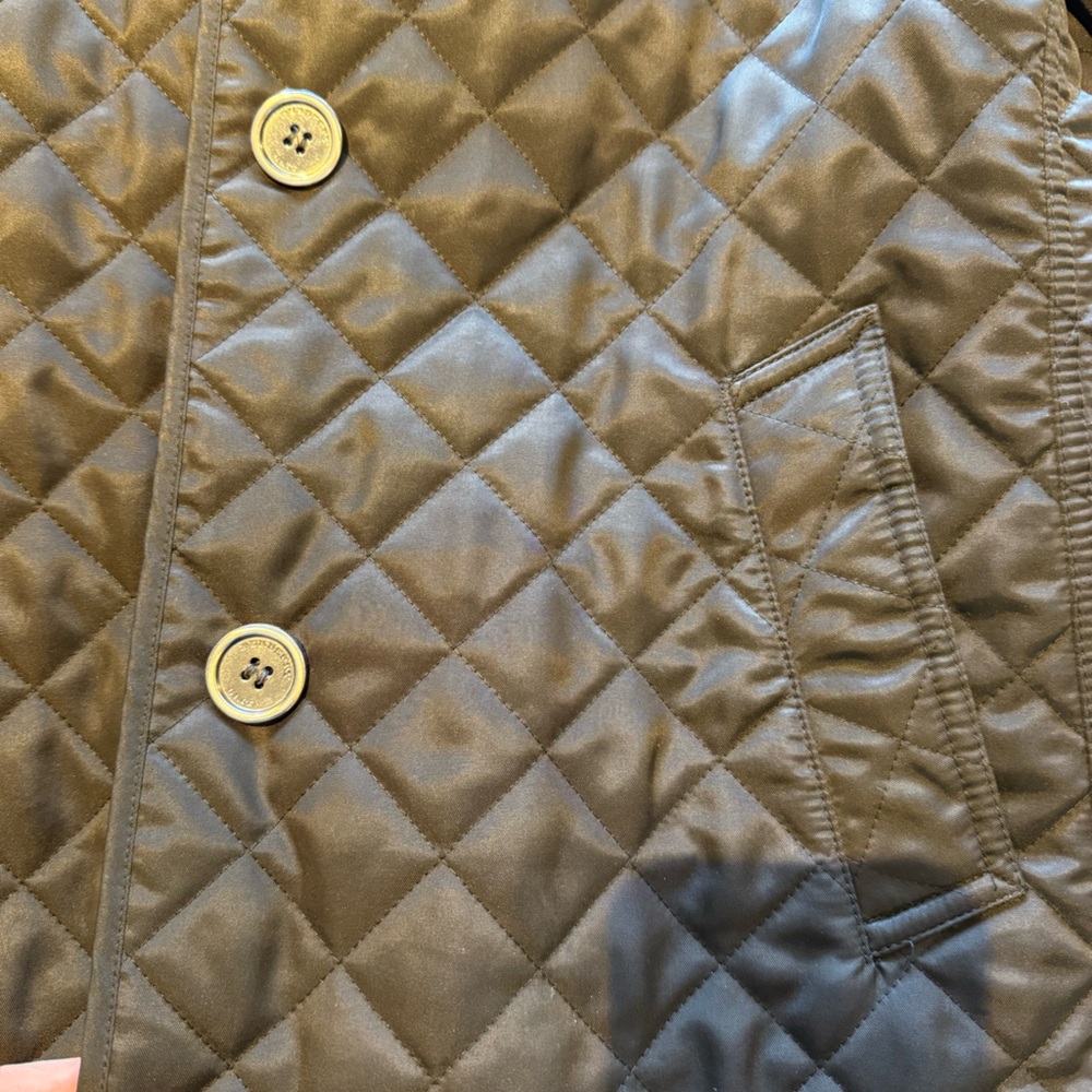 Burberry Quilted Black Jacket with Signature Check Trim - Picture 12 of 14